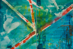 "Mellom himmel og jord"   Diptyk h100xb100   Akryl